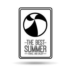 ball card best summer travel and enjoy vector illustration eps 10