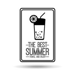 cocktail card best summer travel and enjoy vector illustration eps 10
