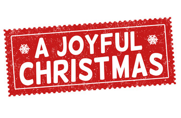 A joyful Christmas sign or stamp
