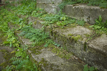 Gravestone on ancient russian graveyard
