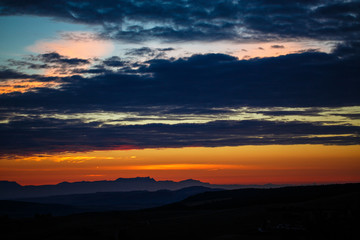 Sunrise in the early morning