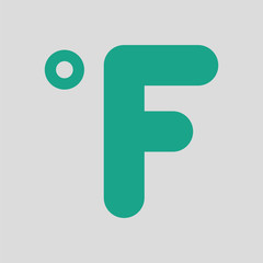Fahrenheit degree icon