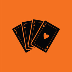 Set of four card icons