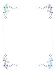 Beautiful vertical frame with gradient fill. 