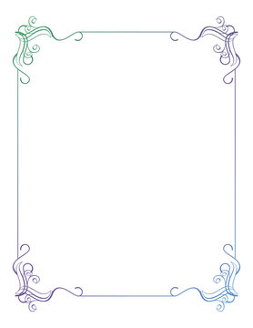 Beautiful vertical frame with gradient fill. 