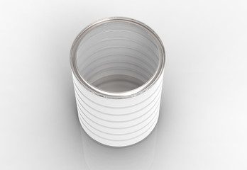 blank metal can