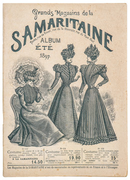 Antique fashion shop advertising original shopping catalog Paris