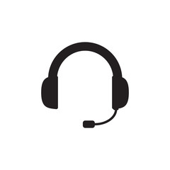 Headset icon vector isolated