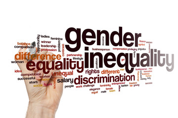 Gender inequality word cloud concept