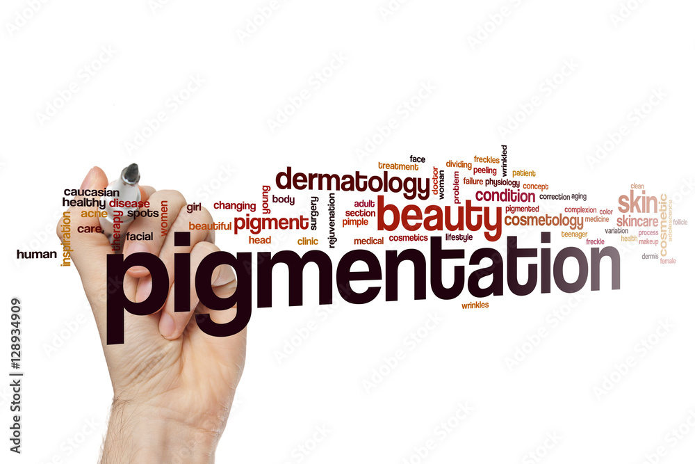 Wall mural pigmentation word cloud