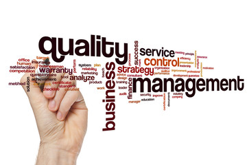 Quality management word cloud concept