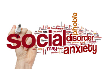 Social anxiety disorder word cloud concept