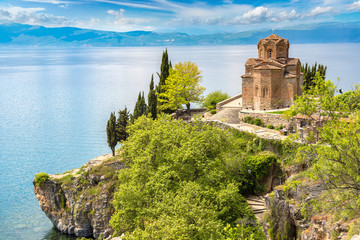 Fototapeta na wymiar Jovan Kaneo church in Ohrid, Macedonia