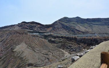 Landscape views, mountains, blue sky, fish, bridge.