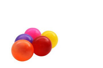 colour ball on white screen