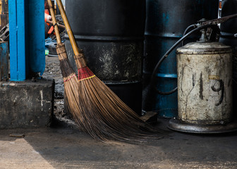 Broom. For cleaning the garage.