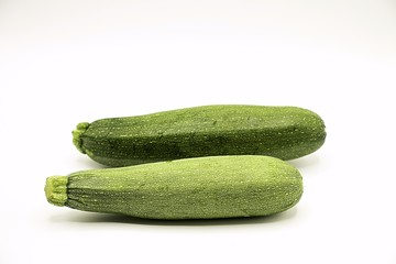 courgette on white background