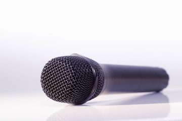 Black metallic microphone
