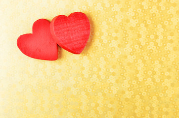Heart on decorative background