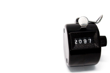 Counter on white background