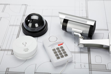 Security Equipment With Blueprint