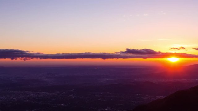 Los Angeles Day To Night Sunset Timelapse Wide