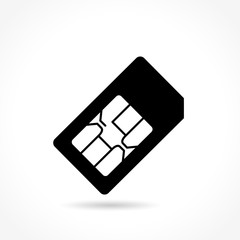 smartcard icon on white background