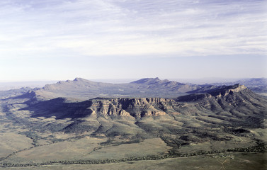aerial of Wilpena pound,South Australia