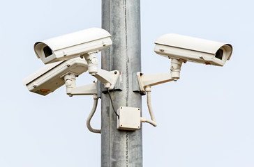 Security Cameras on White Background, CCTV Camera