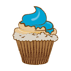 Delicious cupcake dessert icon vector illustration graphic design icon vector illustration graphic design