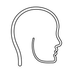 Human head silhouette icon vector illustration graphic design
