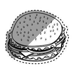 Hamburger fast food icon vector illustration graphic design