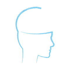 Human head silhouette icon vector illustration graphic design
