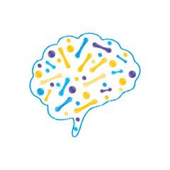 Human brain mind icon vector illustration graphic design