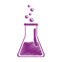 Chemistry flask glass icon vector illustration graphic design
