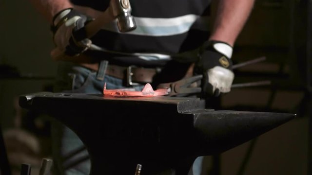 Glowing Horseshoe Explodes Slow Motion