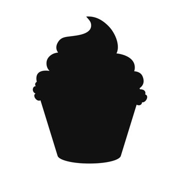 Delicious cupcake dessert icon vector illustration graphic design