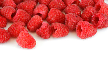 fresh raspberry isolated on white background