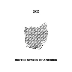 Label with map of ohio.