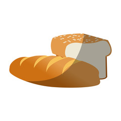 Bread icon. Healthy organic fresh and natural food theme. Isolated design. Vector illustration