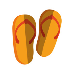 Sandals icon. Shoes fashion footwear and beach theme. Isolated design. Vector illustration