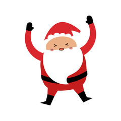 Santa claus xmas cartoon icon vector illustration graphic design