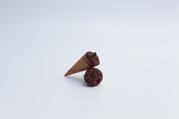variety of biscuit with chocolate, coconut spice