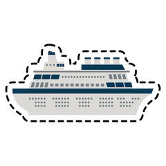 Fototapeta na wymiar Cruise icon. Transportation vehicle travel trip theme. Isolated design. Vector illustration