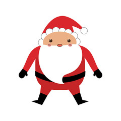 Santa claus xmas cartoon icon vector illustration graphic design
