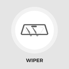 Wiper car icon flat