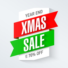 Year end Christmas sale banner