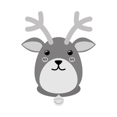 Reindeer xmas cartoon icon vector illustration graphic design