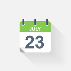 23 july calendar icon