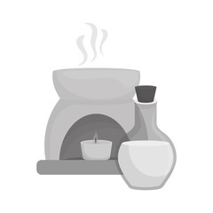 decorative candle spa icon vector illustration graphic design